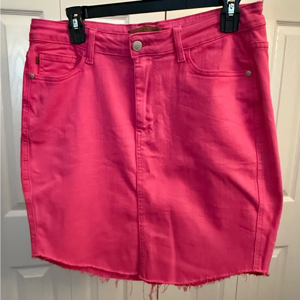 Judy Blue pink denim skirt EUC